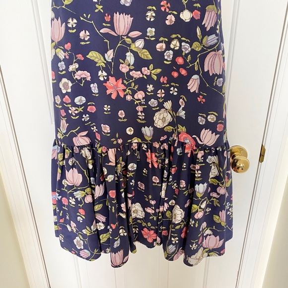 Rebecca Taylor silk floral off shoulder dress med - Picture 9 of 12